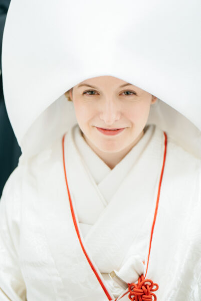 赤坂氷川神社　結婚式　綿帽子