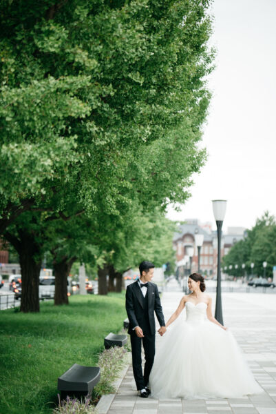 ウェディングドレス 前撮り ロケーションフォト東京 Fika and Fotos フィーカアンドフォトズ